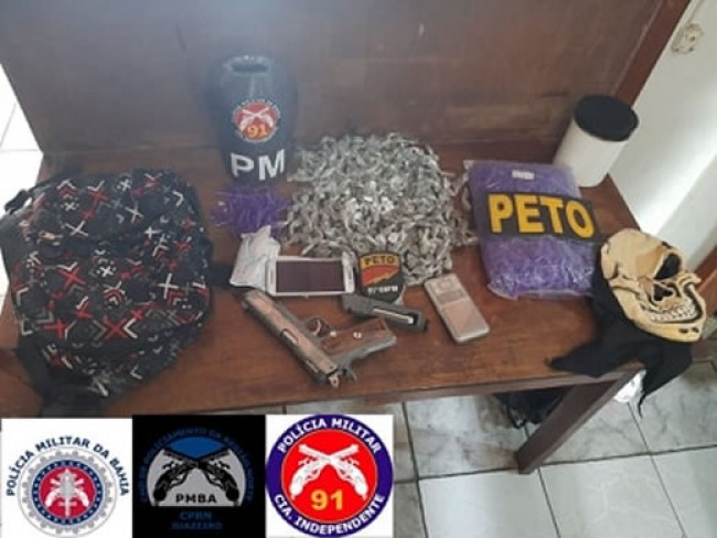 Polcia Militar apreende drogas e material usado para trfico em Vrzea da Roa