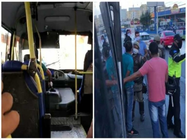 Sem CNH, motorista de micronibus provoca pnico e atinge veculos em Lauro de Freitas; assista vdeo