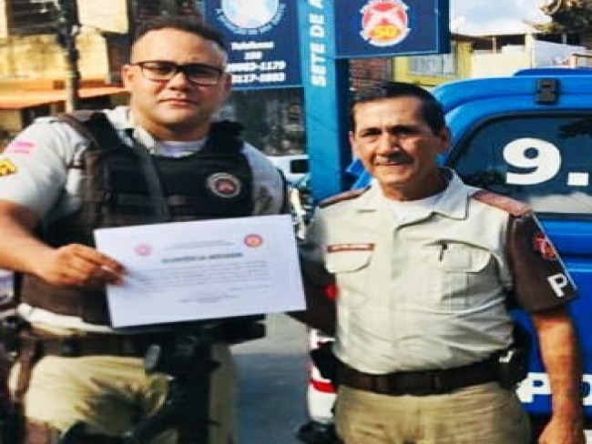 Policial Militar recebe certificado por atuao durante ao policial
