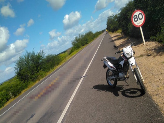 Motociclista tem p decepado em coliso com carro na rodovia que liga Araci a Teofilndia