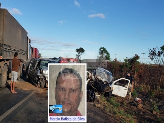 Barreiras: Coliso entre duas caminhonetes deixa um 1 morto e 4 feridos na BR-242