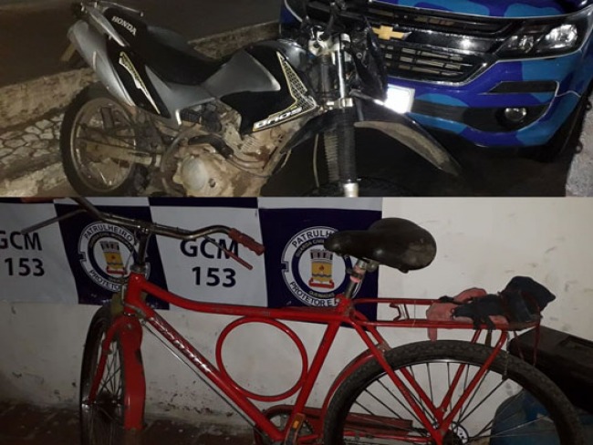 Coliso entre bicicleta e moto deixa dois feridos em Queimadas