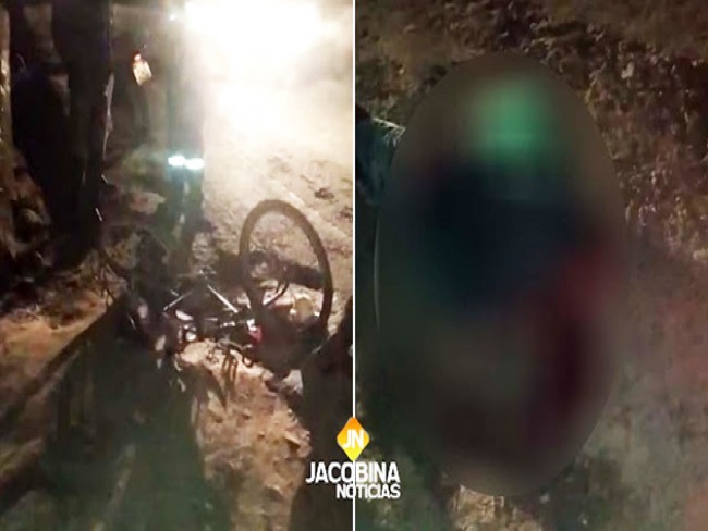 Ciclista  atingido por moto na BA-131 em Jacobina