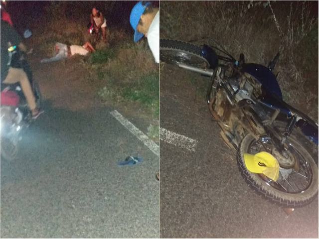 Jacobina: Homem fica ferido ao colidir moto com carro entre Lages e Caatinga do Moura