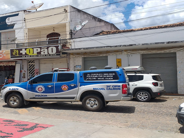 Miguel Calmon; Jovem  baleado em lanchonete no centro da cidade