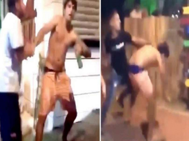 Ex-BBB Felipe Prior apanha em briga de rua; veja vdeo