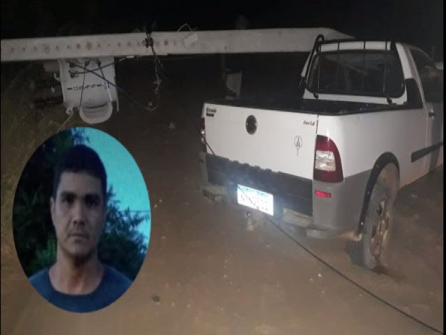 Homem morre ao colidir carro em poste da rede eltrica no municpio de Vrzea Nova