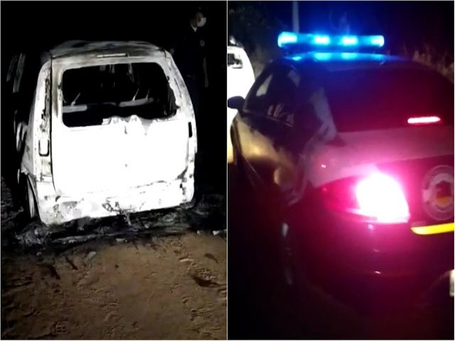 Guarda Municipal localiza carro incendiado na regio de Novo Paraso de Jacobina