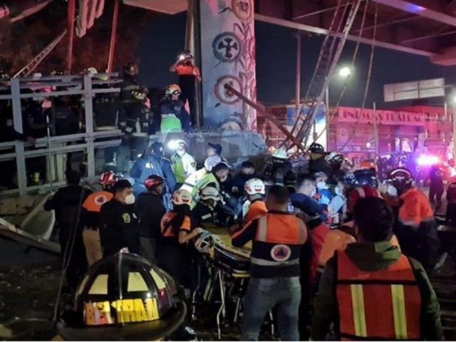 Tragdia no Mxico: queda de viaduto por onde passava metr deixa mais de 20 mortos e, pelo menos, 70 feridos