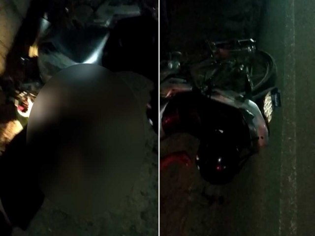 Jacobina: Motociclista fica ferido aps cair de cais no bairro do Peru