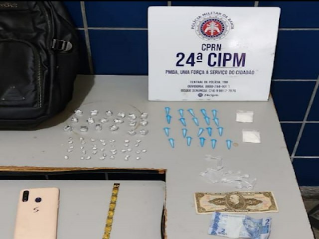 24 CIPM prende homem por trfico de drogas em Jacobina