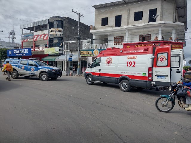 Filadlfia: Acidente deixa motociclista ferido no centro da cidade