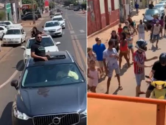 Empresrio distribui notas de dinheiro na rua e vdeo viraliza, veja vdeo