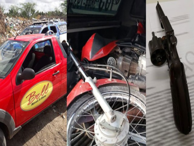 Ao conjunta prende dupla e recupera carro de loja e moto que tinham sido roubados em Santaluz e Queimadas