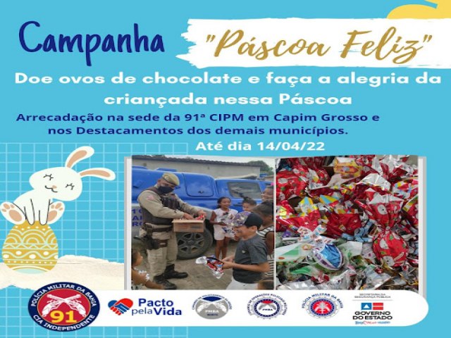 91CIPM lana segunda campanha PSCOA FELIZ