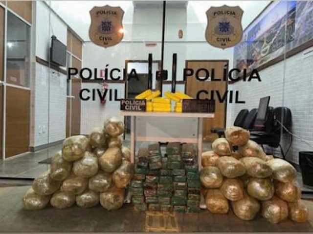 Polcia Civil apreende 111 quilos de maconha e cocana no interior