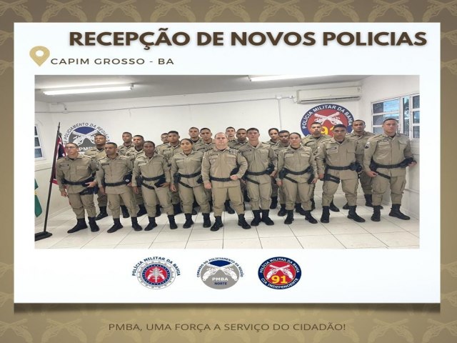 91 COMPANHIA INDEPENDENTE DE POLCIA MILITAR RECEBE NOVOS POLICIAIS EM CAPIM GROSSO