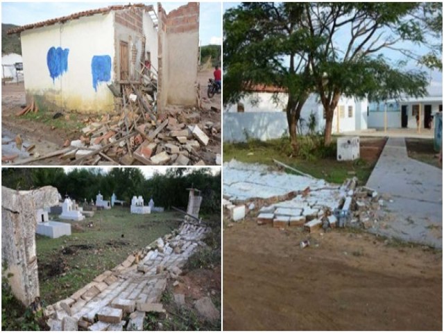 Conquista: Tempestade com rajadas de vento e granizo causam destruio em duas comunidades
