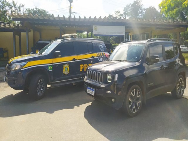 Homem  detido pela PRF trafegando com Jeep/Renegade roubado comprado pelo valor de R$ 60 mil