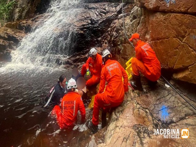 Jacobina: Adolescente vtima de acidente em cachoeira  transferido para Irec