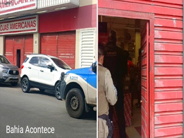Jacobina: Bandidos armados fazem refm em assalto as lojas Americanas