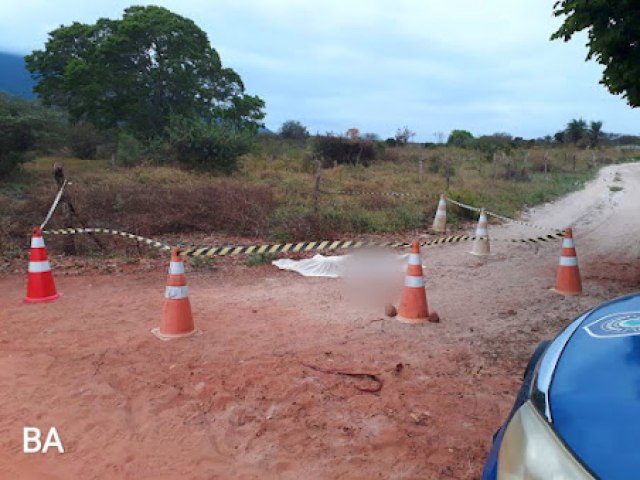 Homen  encontrado morto em estrada vicinal do municpio de Pindobau