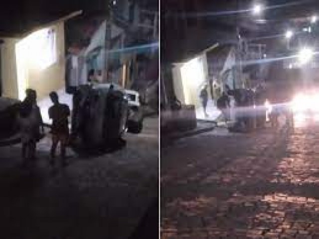 Condutor de Fiat Toro sofre acidente no Bairro do Peru em Jacobina