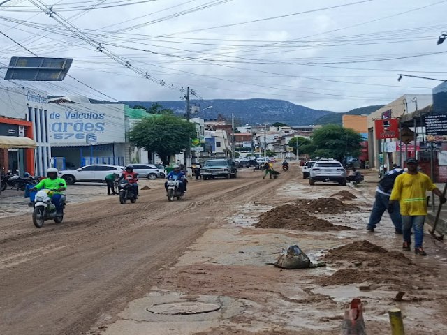 Chuvas em Jacobina causam prejuzos em vrios pontos da cidade