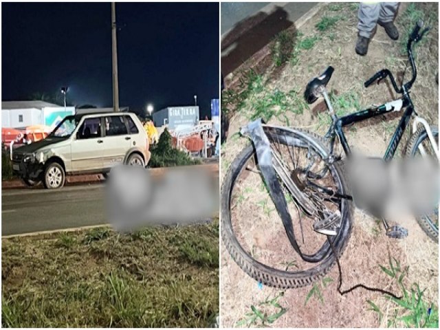 Acidente entre carro e bicicleta deixa ciclista morto na BR-020