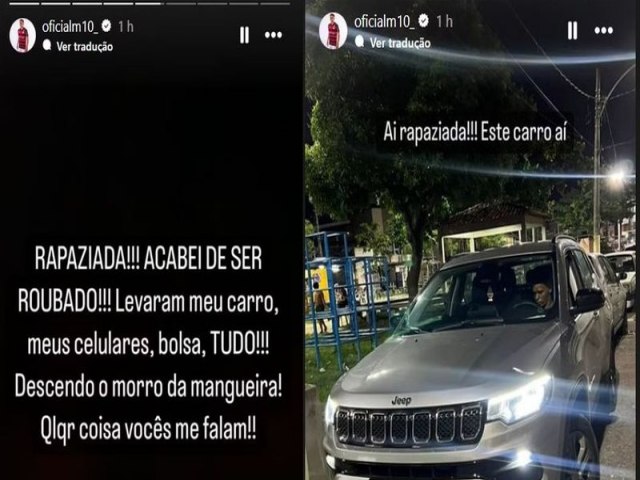 Jogador do Flamengo  assaltado de fuzil, tem carro e at medalha de campeo roubada