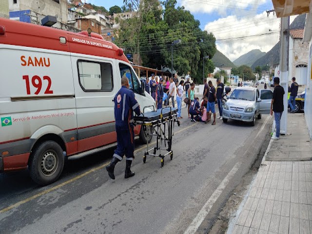 Mulher fica ferida em acidente na Rua Margem Rio do Ouro em Jacobina