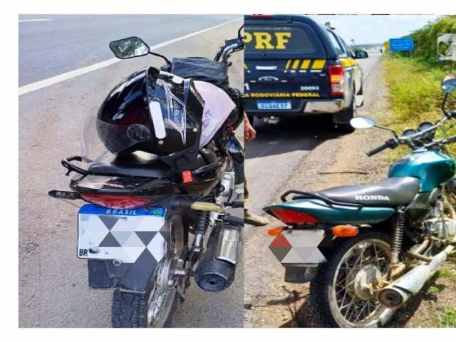 Motocicletas irregulares so apreendidas pela PRF em Feira de Santana