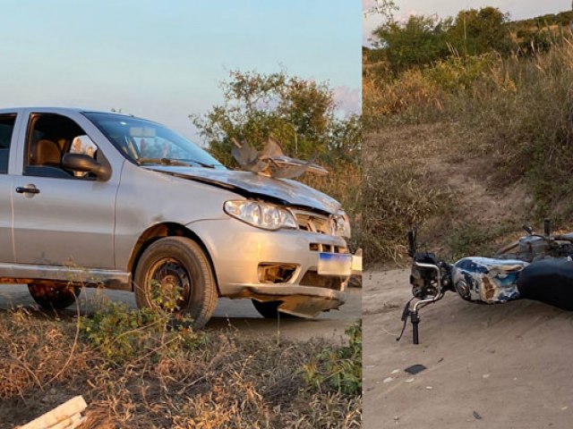 Homem morre aps coliso entre moto e carro na zona rural de Santaluz