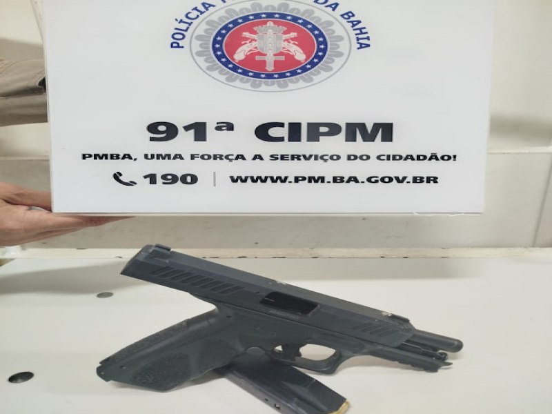 91 CIPM APREENDE ARMA DE FOGO E REALIZA PRISO EM FLAGRANTE EM GAVIO