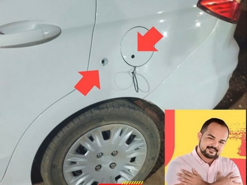 Carro de Candidato a vereador de Irec e alvo de disparos de arma de fogo aps comicio no povoado do Itapicuru