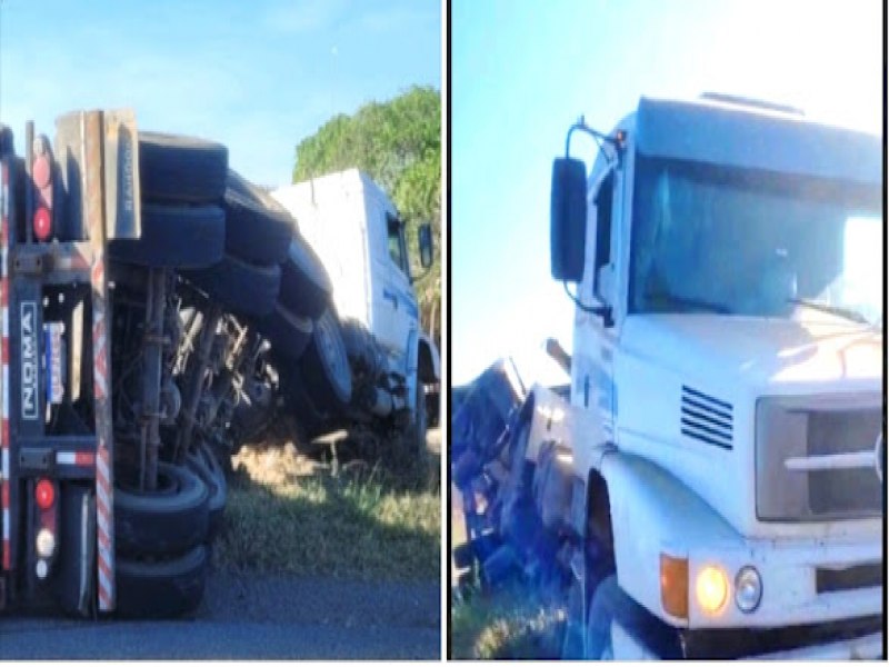 Video: Buraqueira provoca tombamento de carreta prximo de Novo Paraso em Jacobina