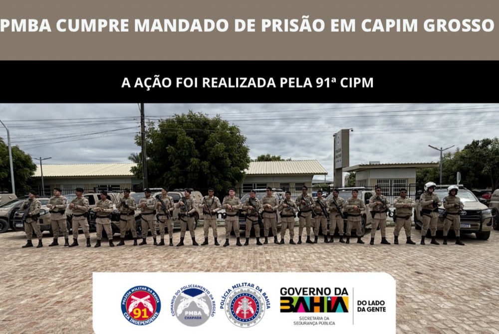 PMBA CUMPRE MANDADO DE PRIS�O DE UMA MULHER EM CAPIM GROSSO 