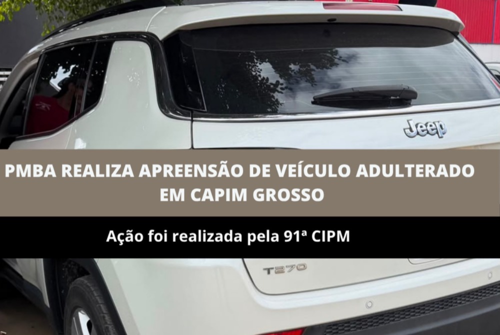 APREENS�O DE VE�CULO ADULTERADO EM CAPIM GROSSO