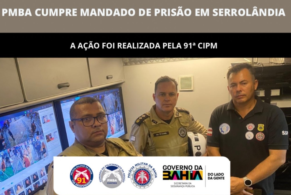 PMBA CUMPRE MANDADO DE PRIS�O EM SERROL�NDIA