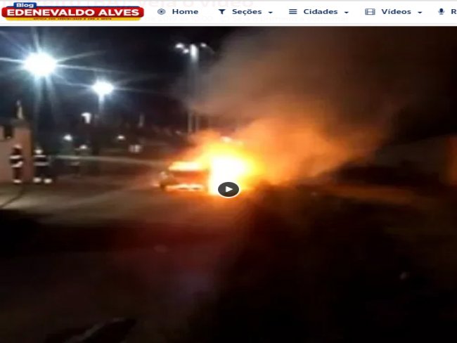 Carro pega fogo próximo ao Atacadão de Juazeiro (BA); veja o vídeo por Edenevaldo Alves