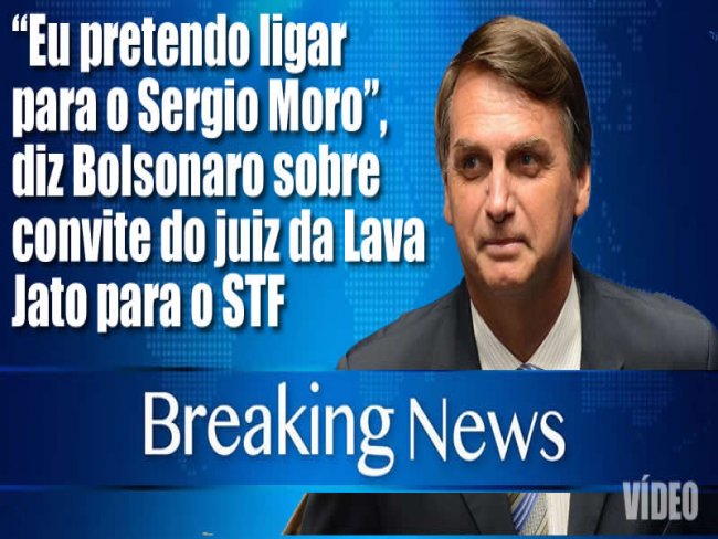 Bolsonaro manobra para Moro não abandonar o barco By : Assessoria de Comunicação do Deputado Gonzaga Patriota