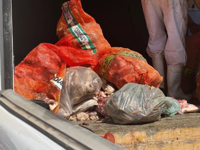 Cerca de 1 tonelada de carne clandestina é apreendida após operação em mercado, feira e matadouro de Xique-Xique (BA)