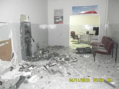 Santa Terezinha: Grupo explode posto bancário para roubar caixa; caso é o 2º este ano