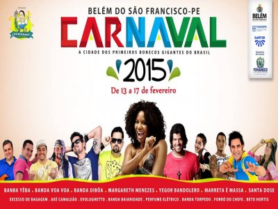 Programação Oficial do Carnaval 2015 de Belém do São Francisco