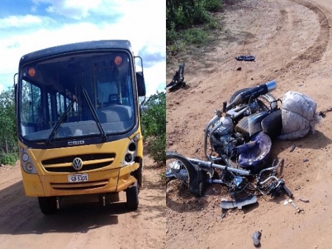 Sertão: Acidente com ônibus escolar deixa uma vítima fatal na zona rural de Cabrobó