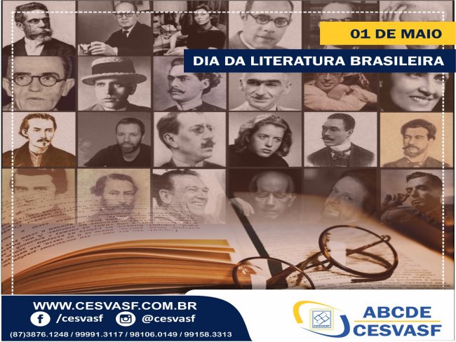 01 De Maio Dia da Literatura Brasileira.