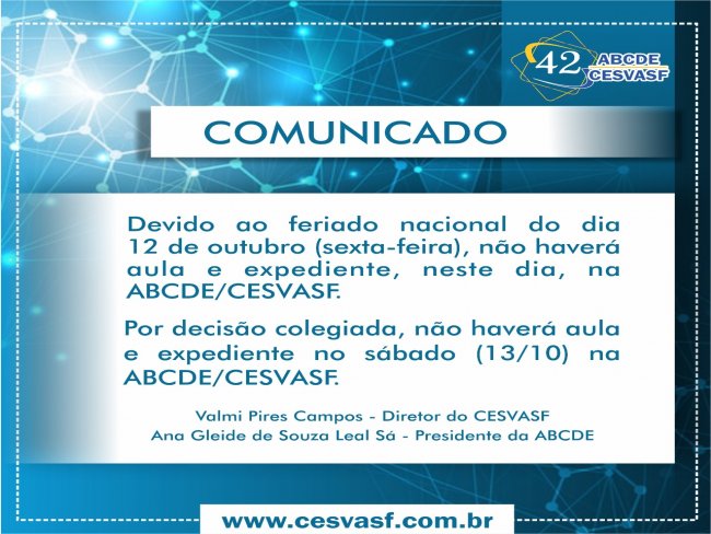 COMUNICADO ABCDE/CESVASF