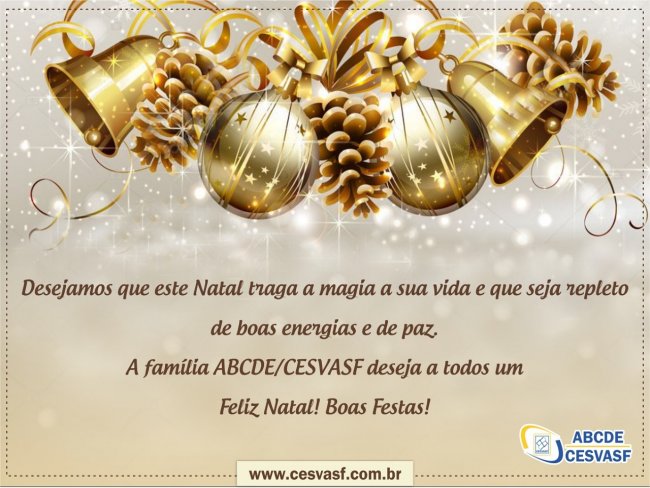 A família ABCDE/CESVASF deseja a todos um Feliz Natal! 
