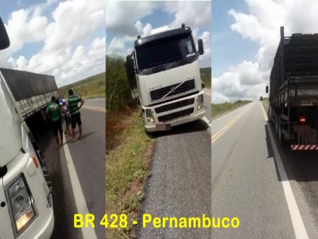 Assaltantes desafia a segurança pública de Pernambuco e assaltam na BR 428 em plena luz do dia