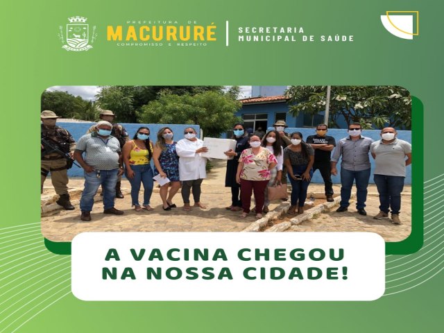 É com muita alegria que na manhã desta terça-feira (19), a Secretaria Municipal de Macururé e parte da equipe de Governo recebeu as primeiras doses da vacina contra a Covid-19. 